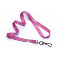 3/8" Flat Breast Cancer Awareness Lanyard w/ Swivel Hook